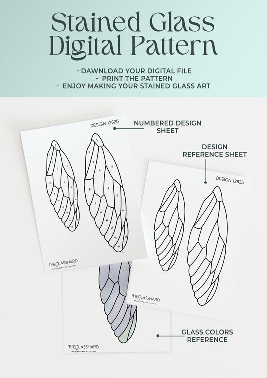 Wing Stained Glass Digital Pattern