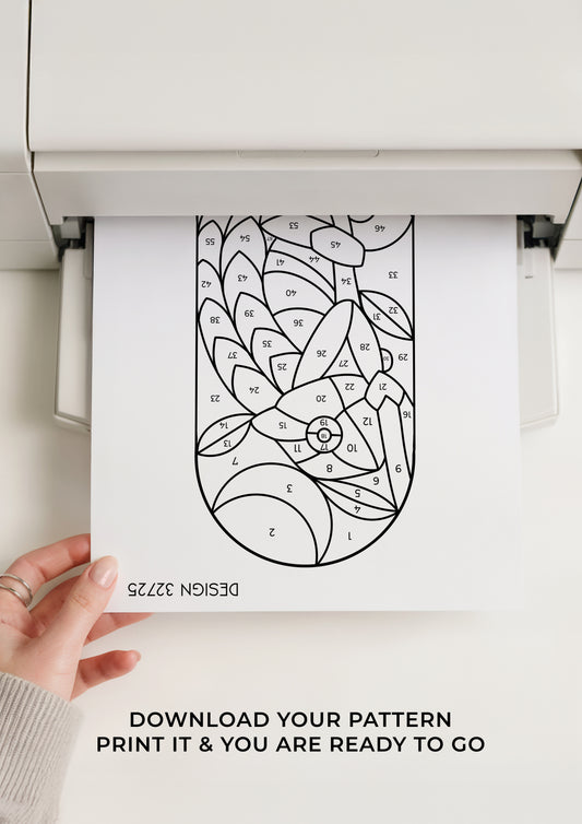 Chameleon Stained Glass Digital Pattern