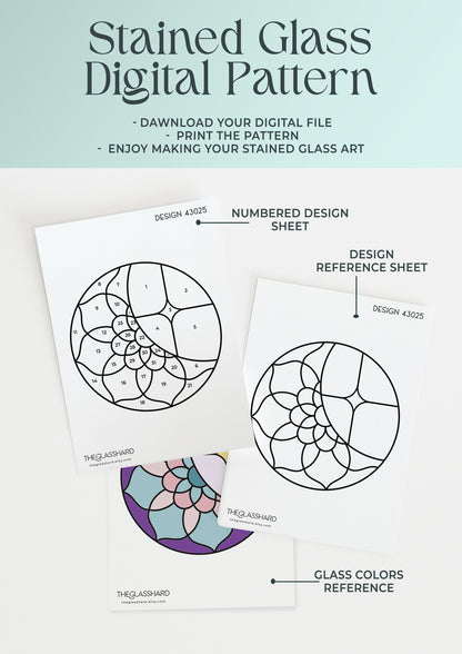 Mandala Moon Stained Glass Pattern