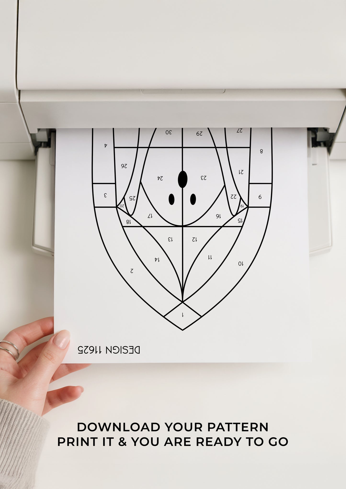 Gothic Ghost Stained Glass Digital Pattern