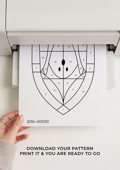 Gothic Ghost Stained Glass Digital Pattern