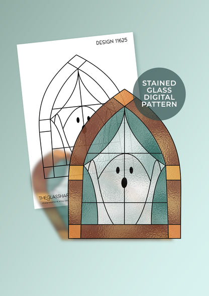 Gothic Ghost Stained Glass Digital Pattern