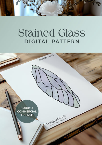 Wing Stained Glass Digital Pattern