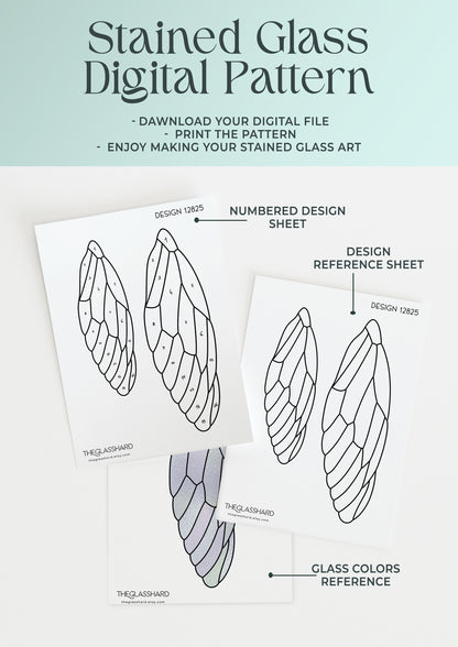 Wing Stained Glass Digital Pattern