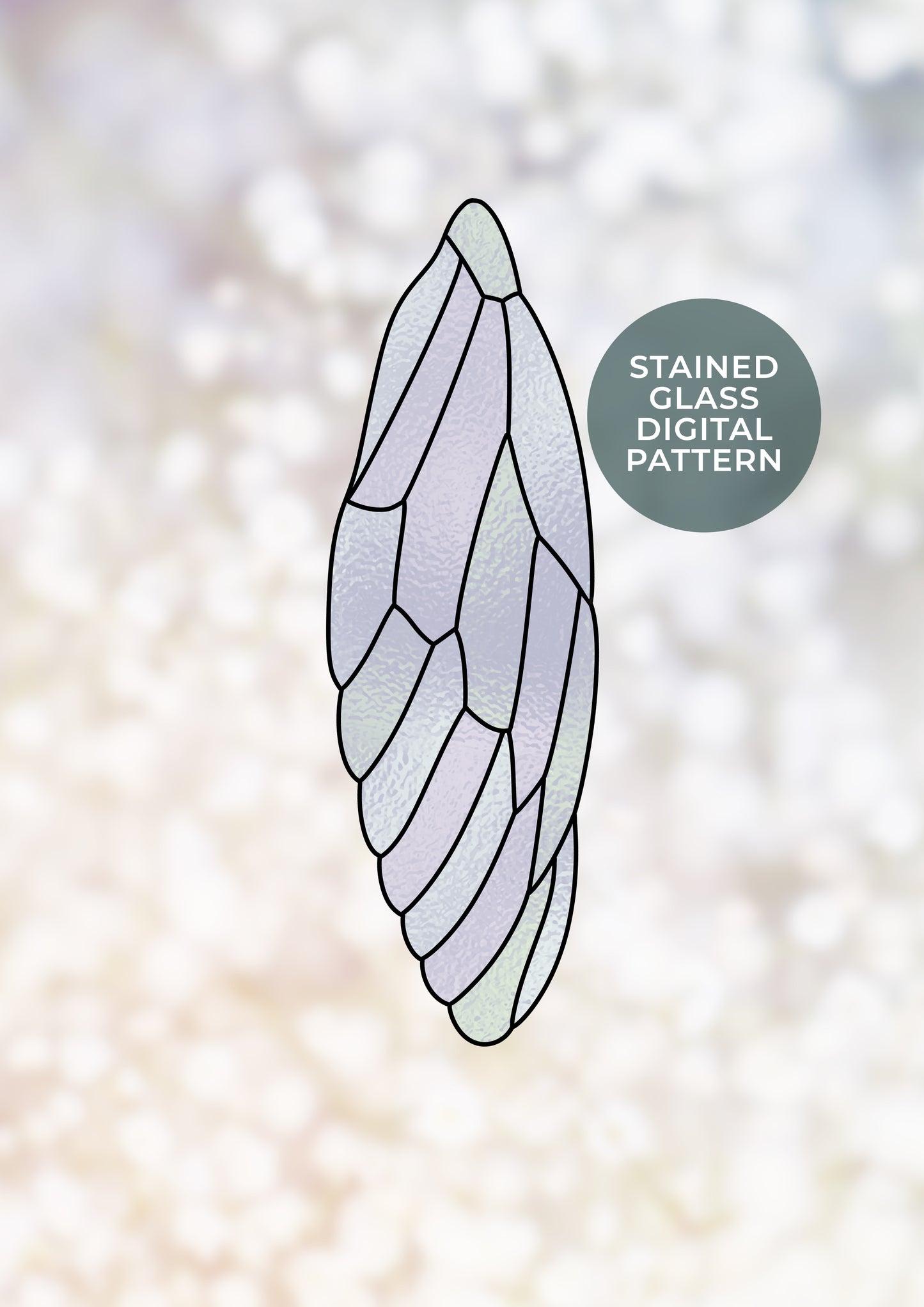Wing Stained Glass Digital Pattern