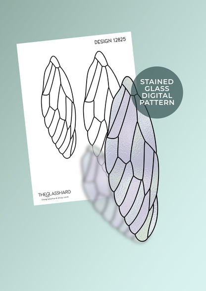 Wing Stained Glass Digital Pattern