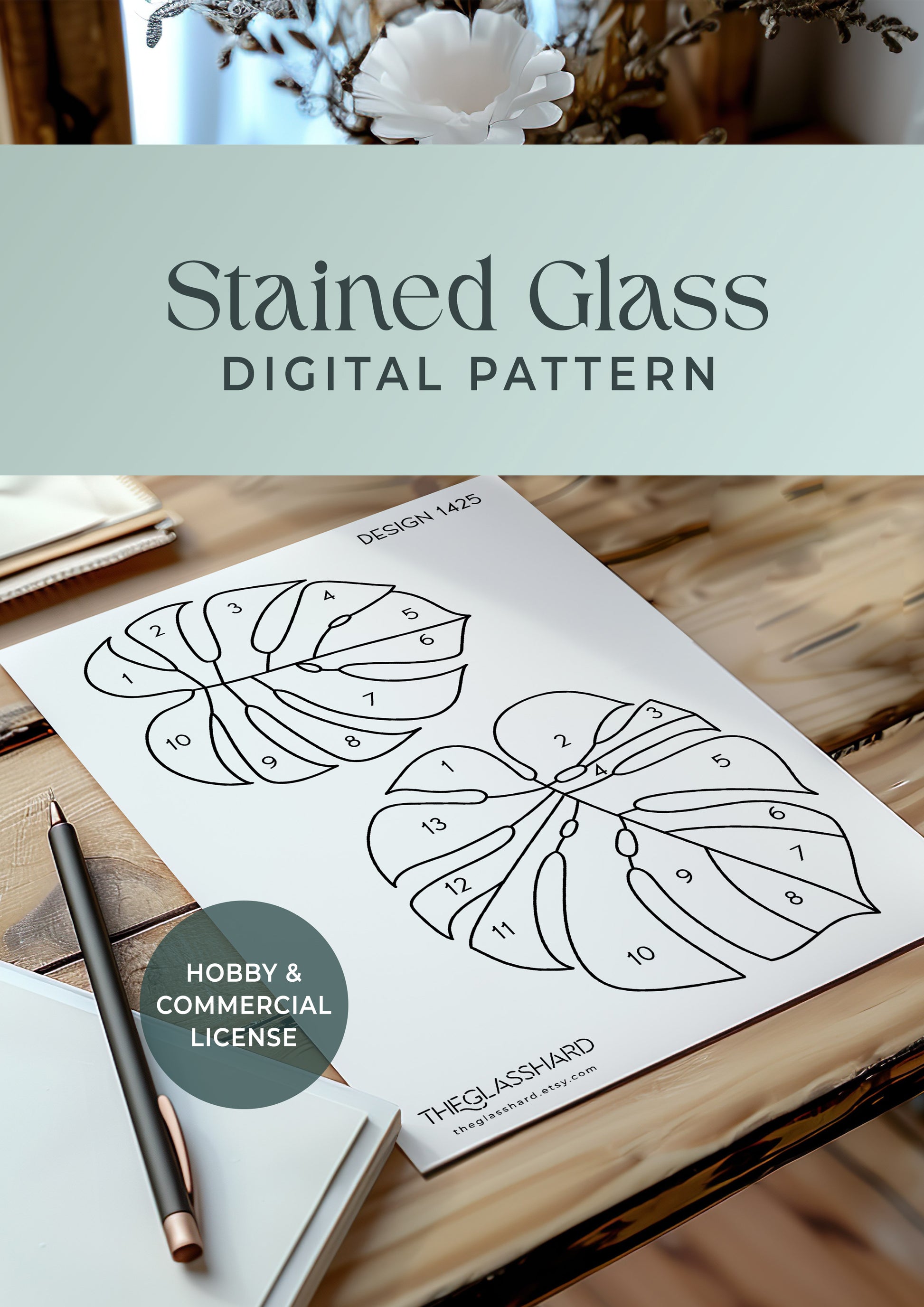 glass pattern
digital download
diy stained glass
stained glass decor
stained glass art
glass suncatcher
beginner pattern
modern stained glass
stained glass patter
printable pattern
instant download
monstera leaves
tropical leaf
