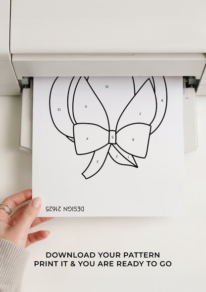 Bow Pumpkin Stained Glass Digital Pattern