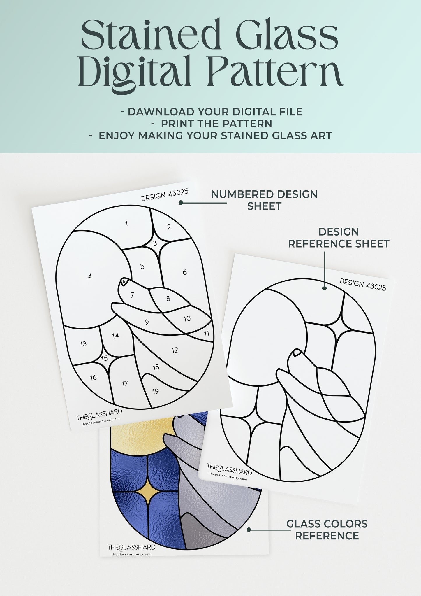 Night Wolf Stained Glass Pattern