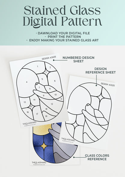 Night Wolf Stained Glass Pattern